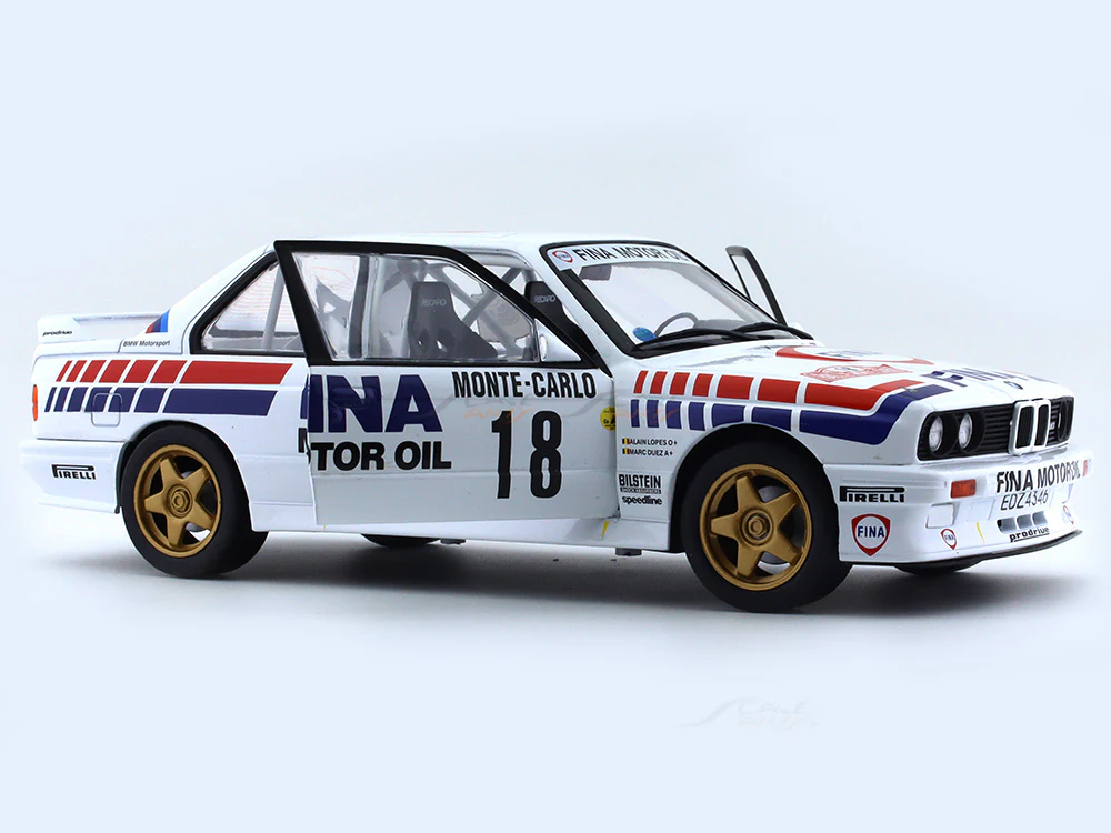 1989 BMW E30 M3 GR.A Rally Monte Carlo 1:18 Solido diecast Scale Model collectible - Image 12