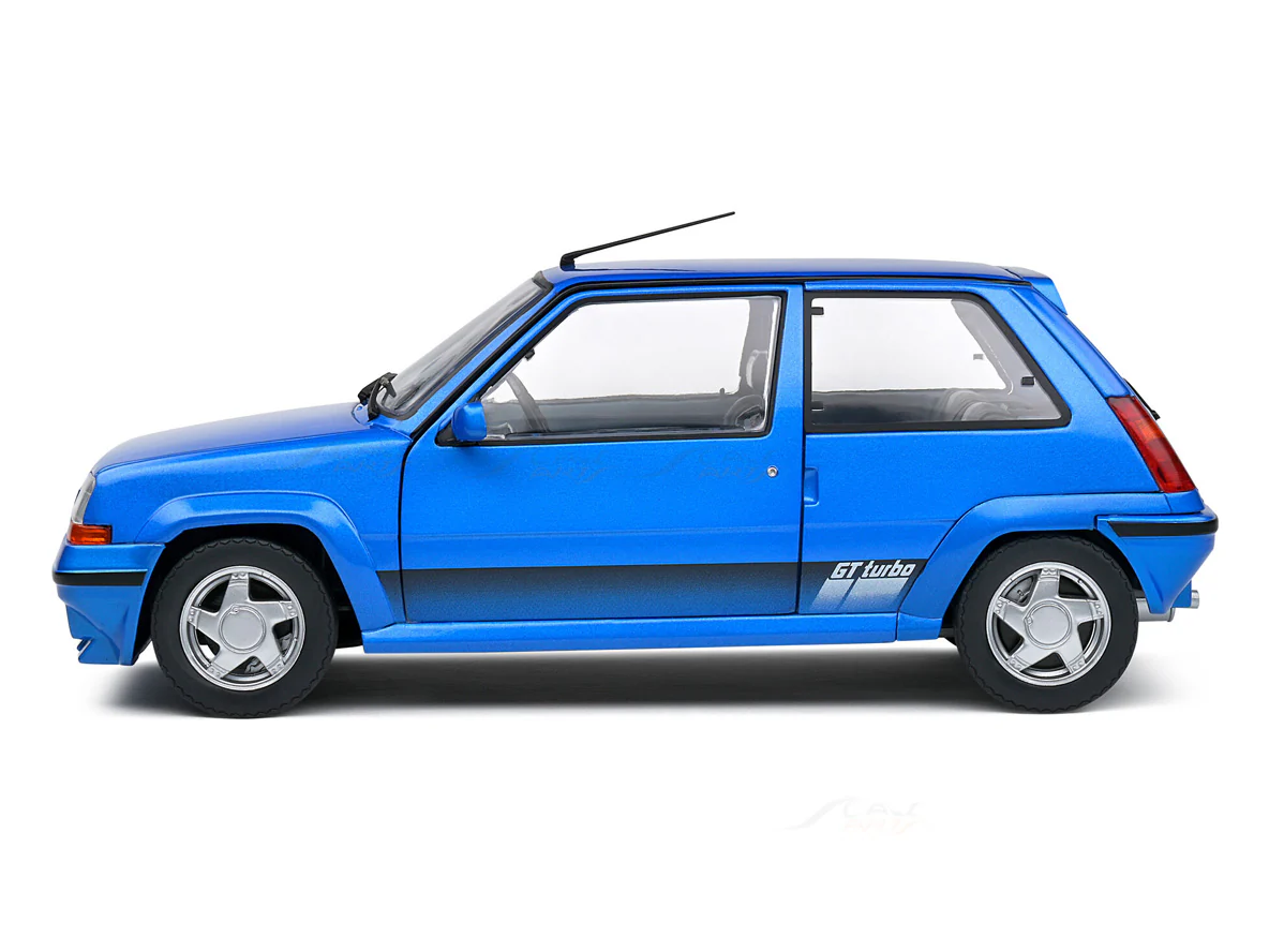 1989 Renault 5 GT Turbo Mk2 Blue 1:18 Solido Licensed Diecast Scale Model Car Collectible - Image 2