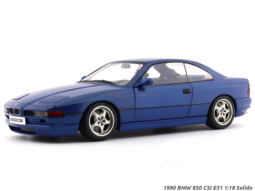 1990 BMW 850 CSI E31 Blue 1:18 Solido diecast Scale Model collectible