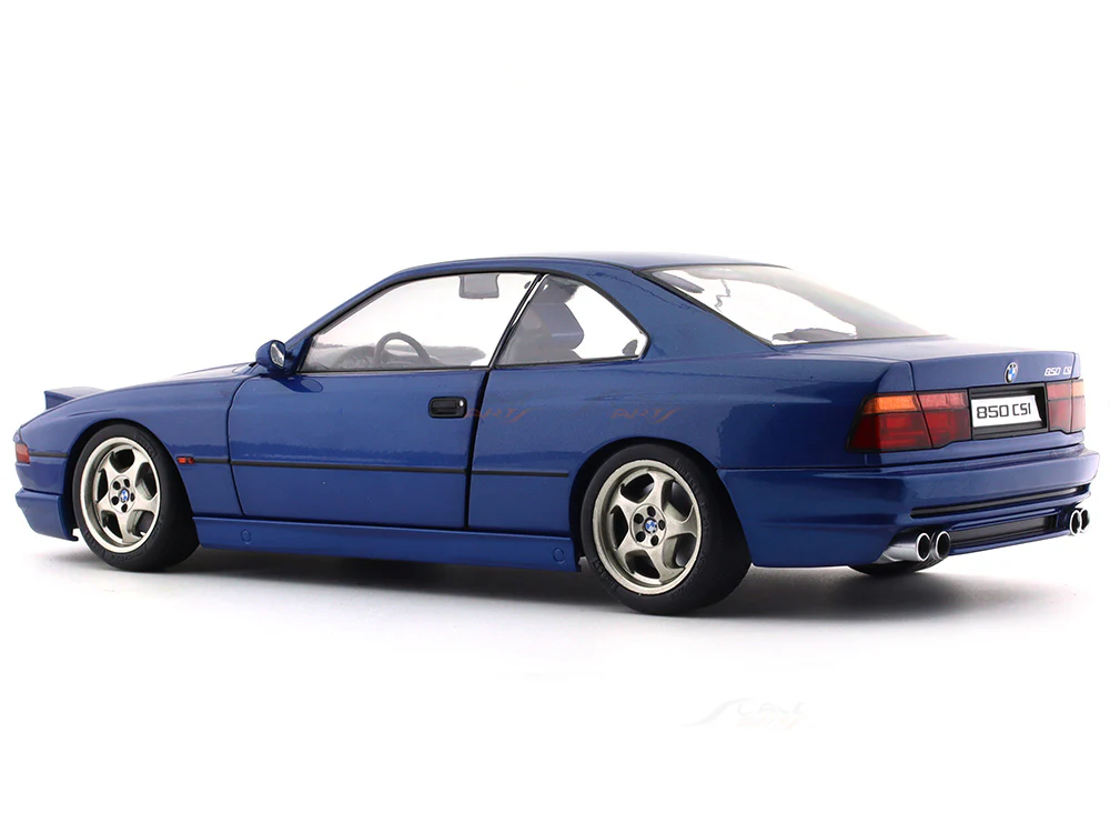1990 BMW 850 CSI E31 Blue 1:18 Solido diecast Scale Model collectible - Image 4