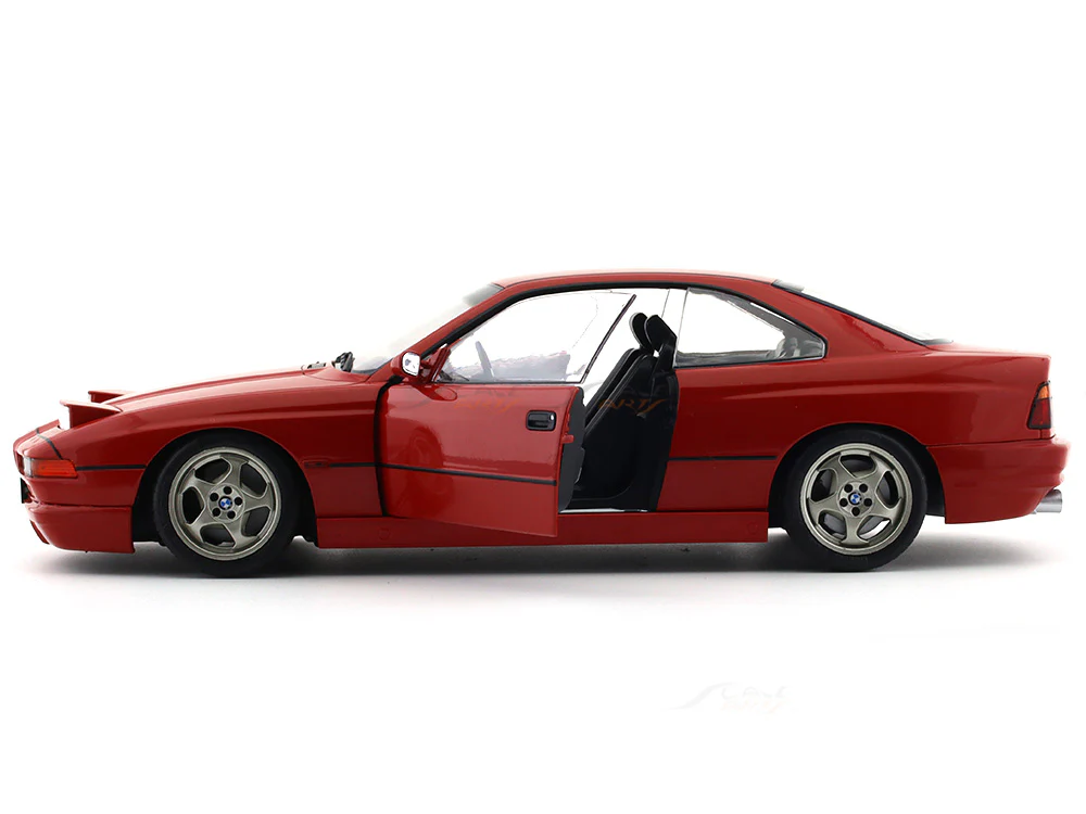 1990 BMW 850 CSI E31 Red 1:18 Solido diecast Scale Model collectible - Image 6