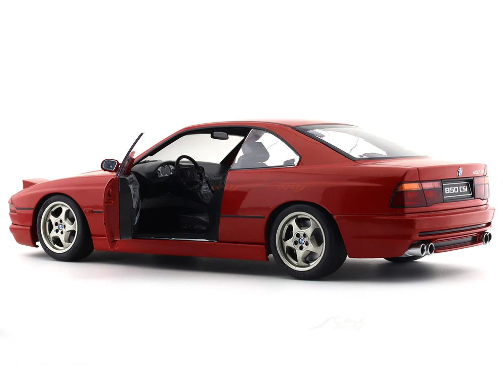 1990 BMW 850 CSI E31 Red 1:18 Solido diecast Scale Model collectible - Image 7