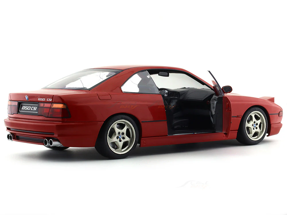 1990 BMW 850 CSI E31 Red 1:18 Solido diecast Scale Model collectible - Image 8