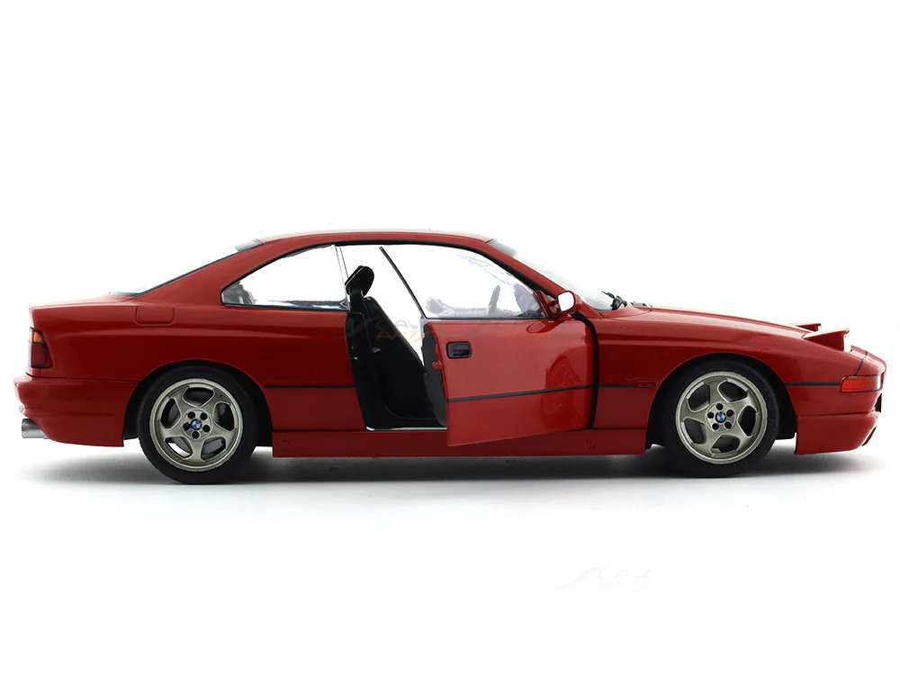 1990 BMW 850 CSI E31 Red 1:18 Solido diecast Scale Model collectible - Image 9