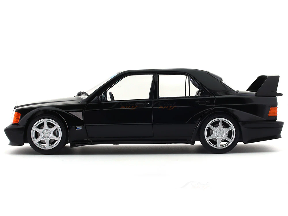 1990 Mercedes-Benz 190 Evo II W201 Black 1:18 Solido diecast Scale Model collectible - Image 2