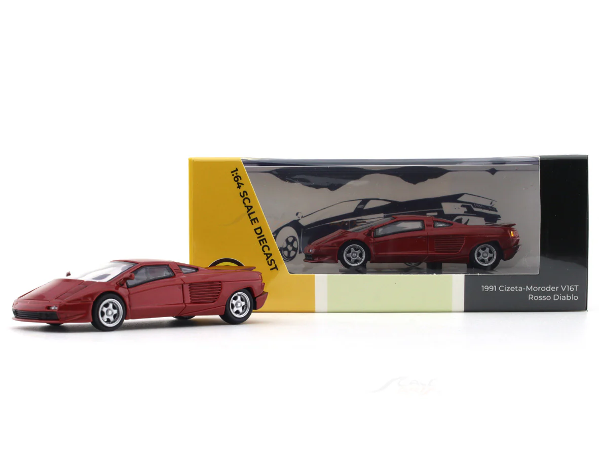 1991 Cizeta-Moroder V16T Rosso Diablo 1:64 Para64 diecast scale model car - Image 9