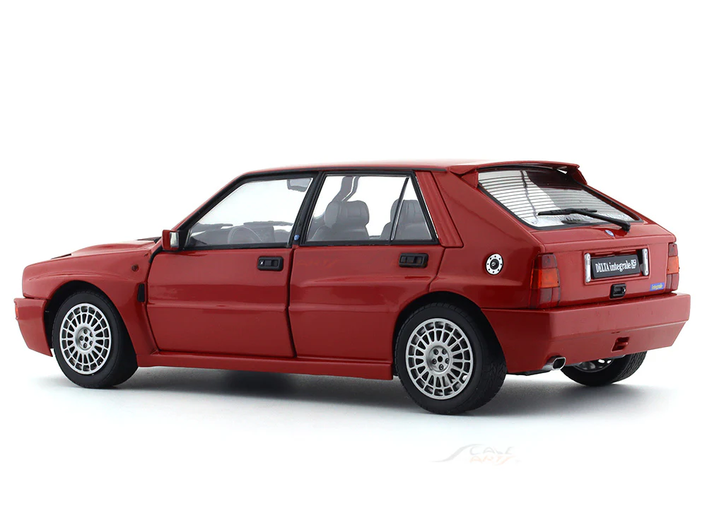 1991 Lancia Delta HF Integrale red 1:18 Solido diecast Scale Model collectible - Image 3
