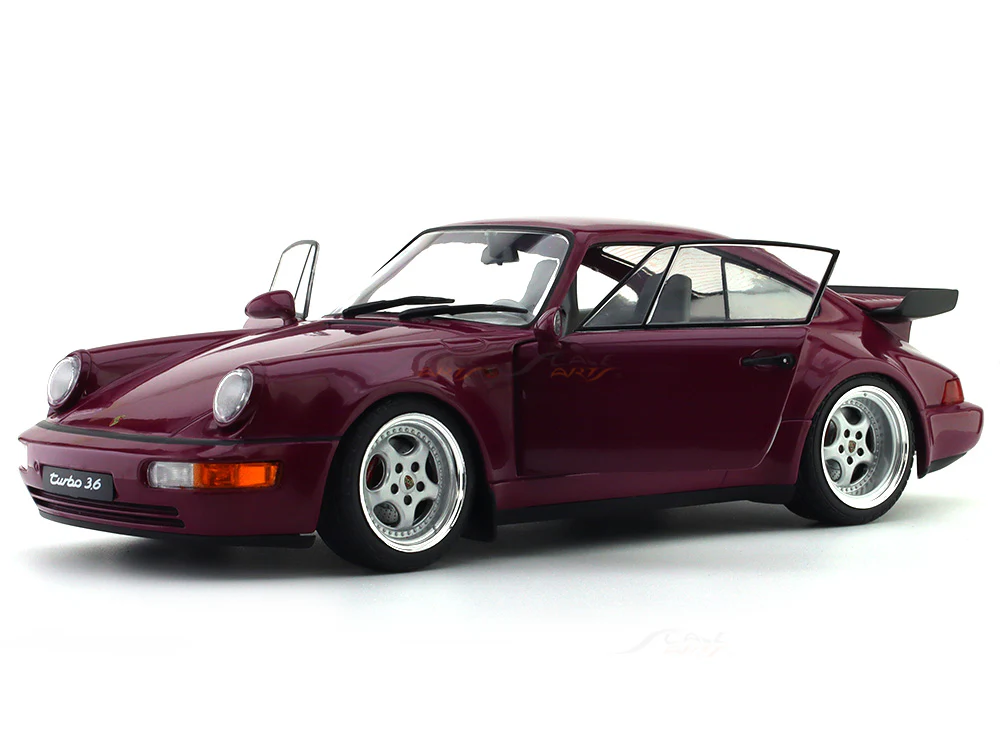 1991 Porsche 911 964 Turbo 3.6 Star Ruby 1:18 Solido diecast scale model - Image 7