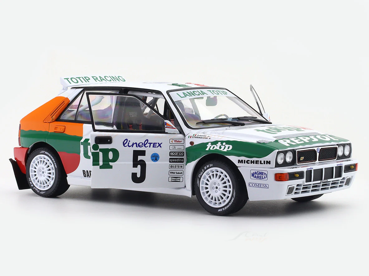 1993 Lancia Delta HF Integrale No 5 Rallye Monte Carlo 1:18 Solido Licensed Diecast Scale Model Car Collectible - Image 13