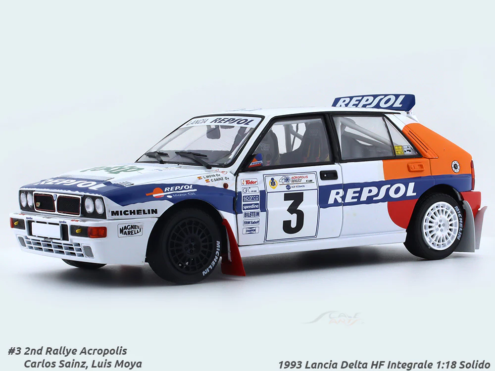 1993 Lancia Delta HF Integrale Rally Acropolis 1:18 Solido diecast Scale Model collectible