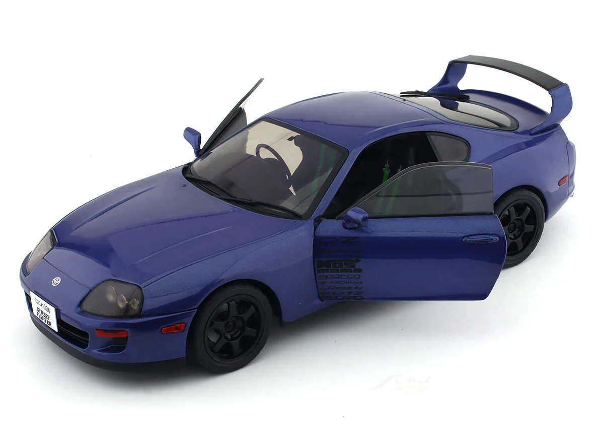 1993 Toyota Supra MK4 A80 Dark Blue 1:18 Solido diecast scale model car collectible - Image 16