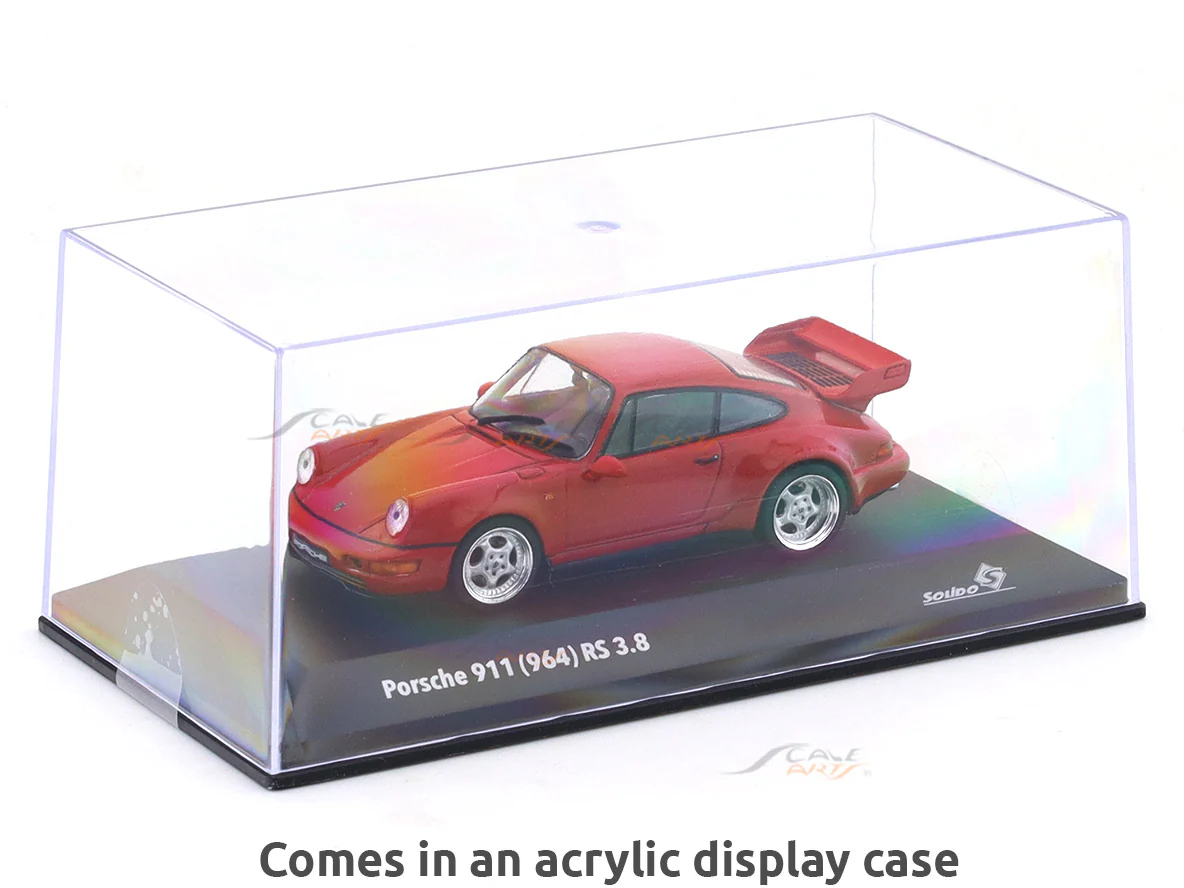 1994 Porsche 911 964 RS 3.8 Guard Red 1:43 Solido licensed diecast Scale Model collectible - Image 2