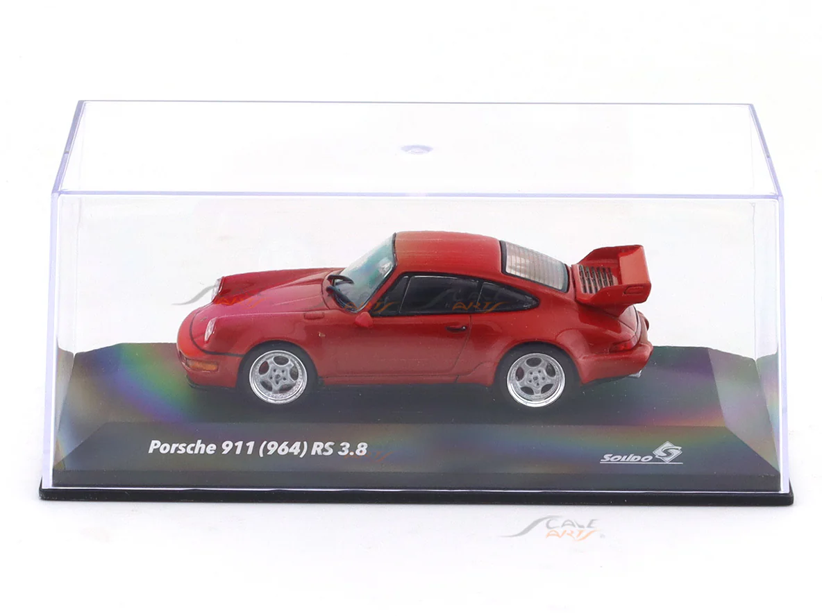 1994 Porsche 911 964 RS 3.8 Guard Red 1:43 Solido licensed diecast Scale Model collectible - Image 8
