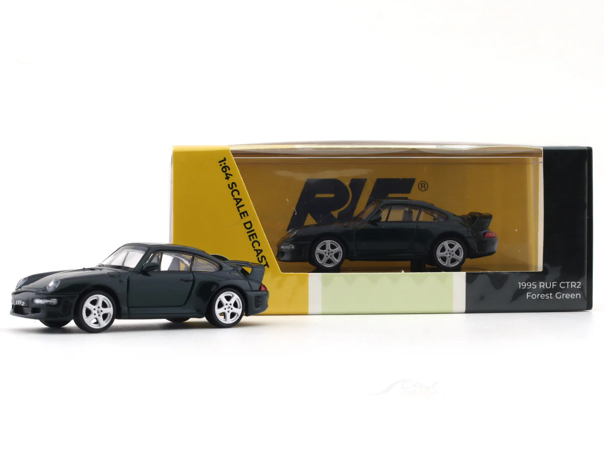 1995 Porsche RUF CTR2 Forest Green 1:64 Para64 diecast scale model car - Image 9