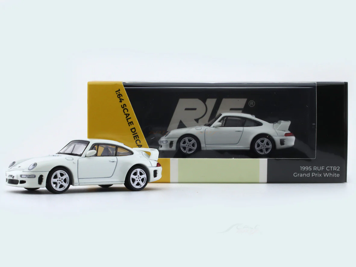 1995 Porsche RUF CTR2 Grand Prix White 1:64 Para64 diecast scale model car - Image 9