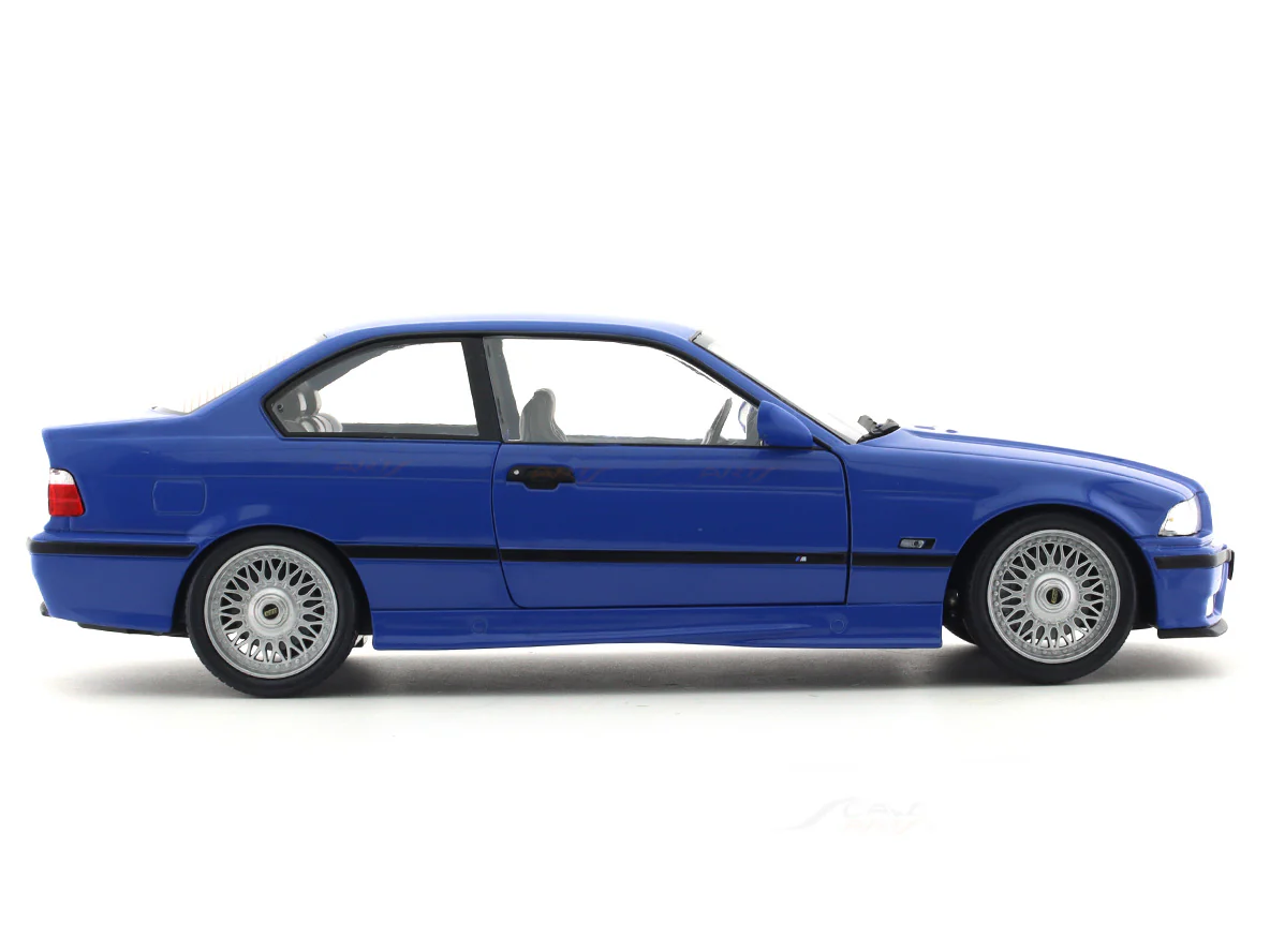 1996 BMW M3 E36 Coupe Blue 1:18 Solido licensed diecast scale model car collectible - Image 5