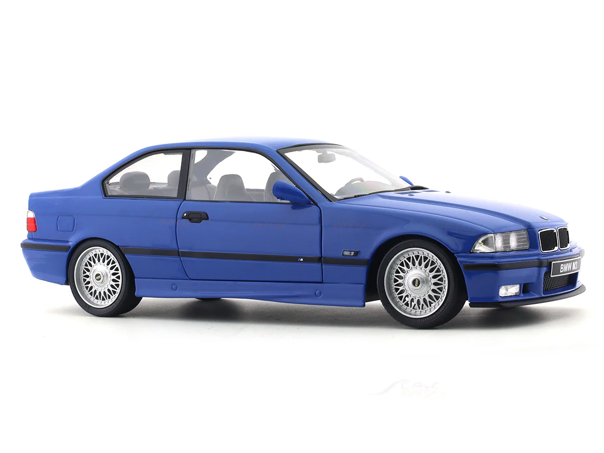 1996 BMW M3 E36 Coupe Blue 1:18 Solido licensed diecast scale model car collectible - Image 6