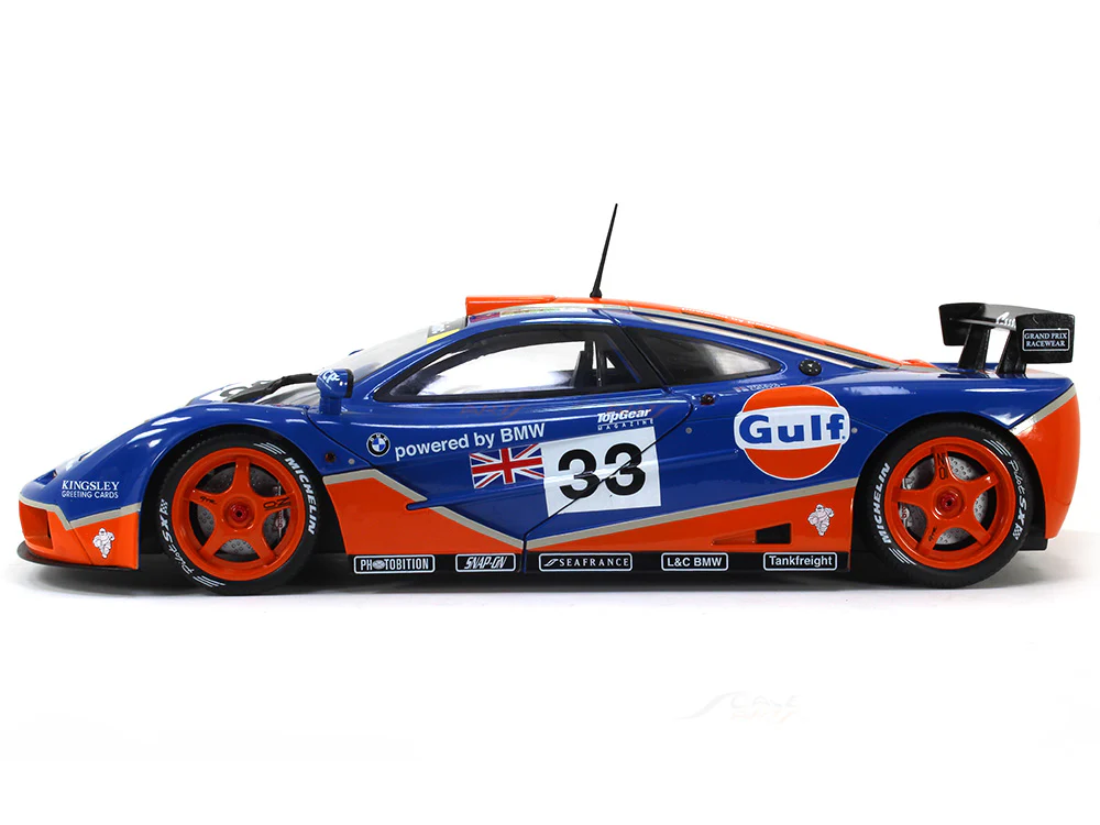 1996 McLaren F1 GTR Gulf 1:18 Solido diecast Scale Model car - Image 2