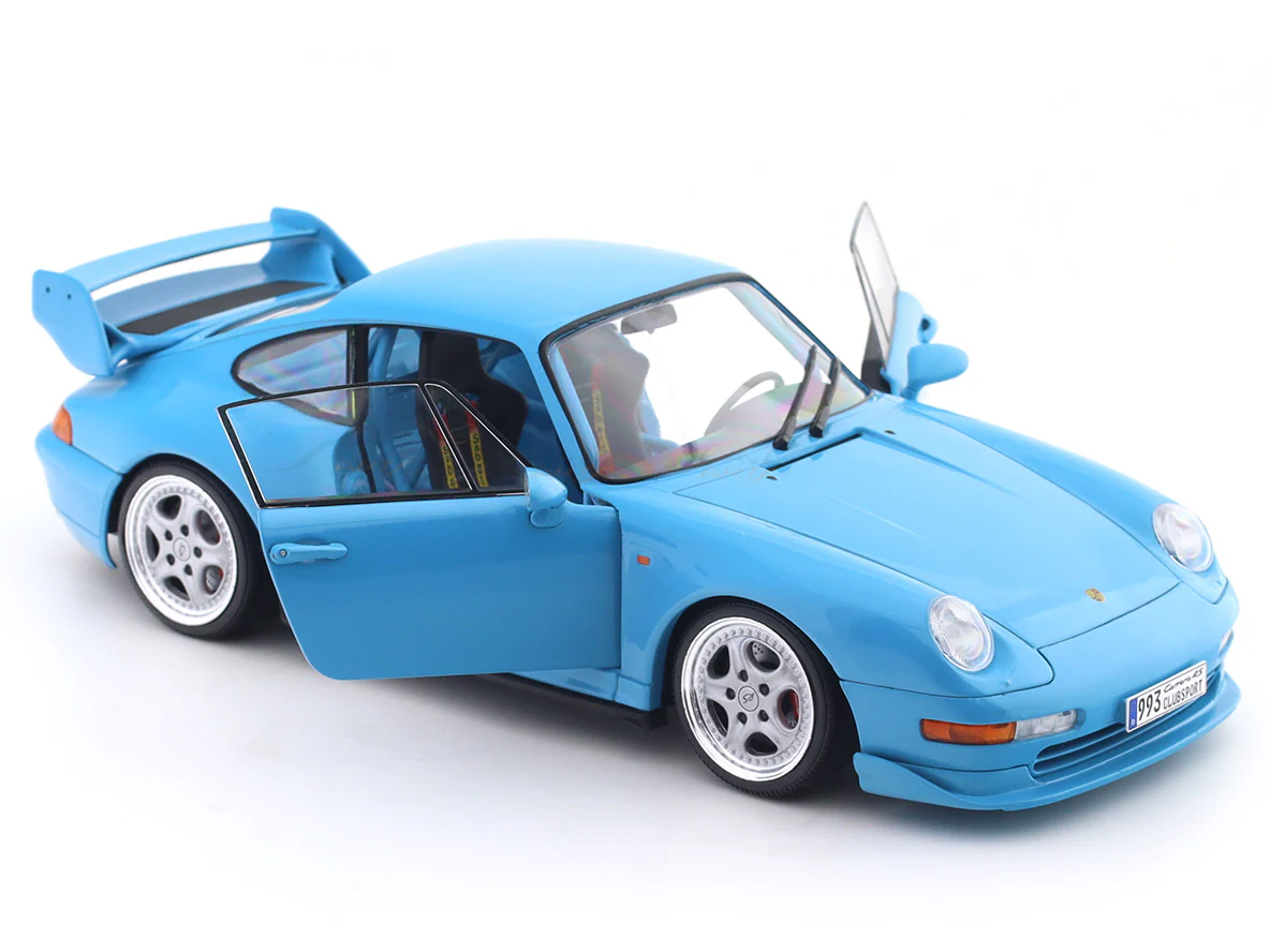 1997 Porsche 911 993 Clubsport Riviera Blue 1:18 Solido Licensed Diecast Scale Model Car Collectible - Image 10