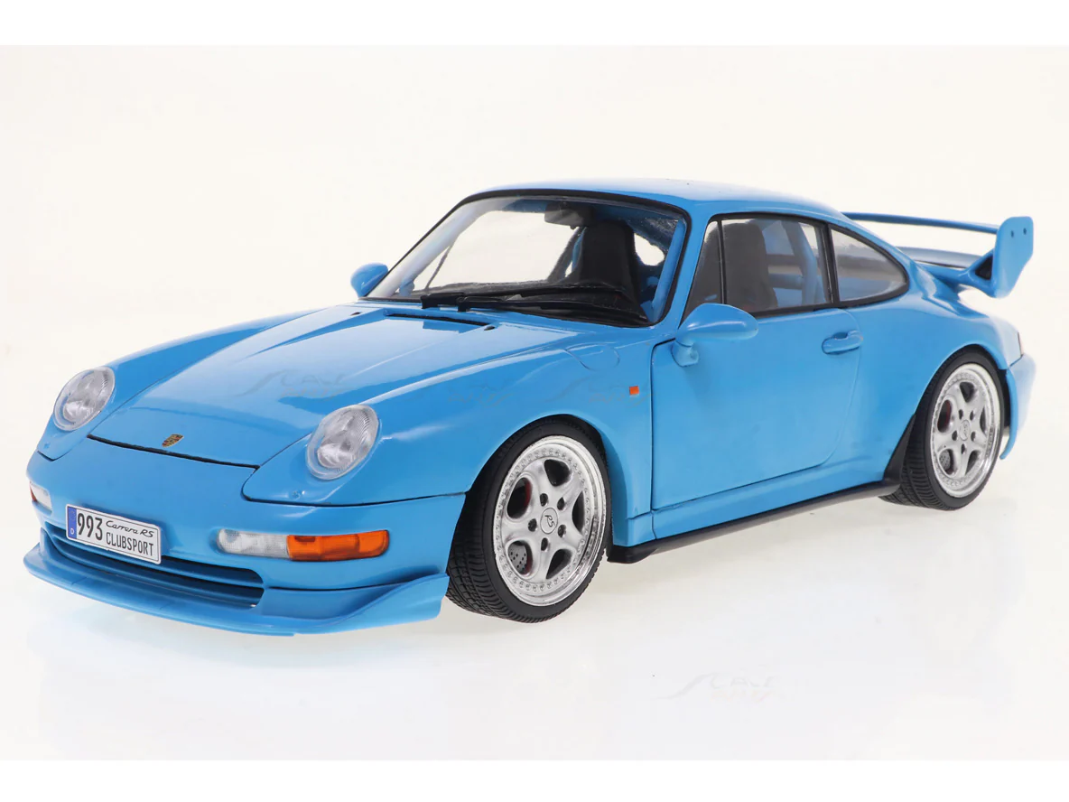 1997 Porsche 911 993 Clubsport Riviera Blue 1:18 Solido Licensed Diecast Scale Model Car Collectible - Image 14