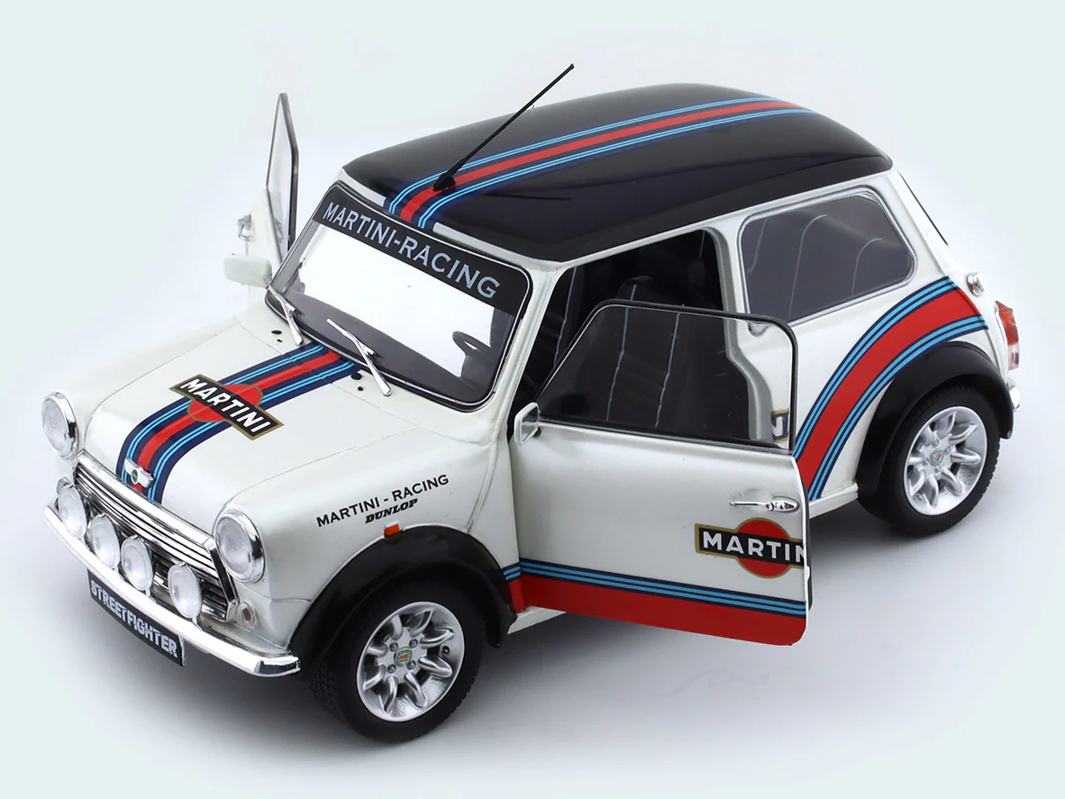 1998 Mini Cooper Sport Martini Evocation 1:18 Solido diecast scale model car collectible - Image 15