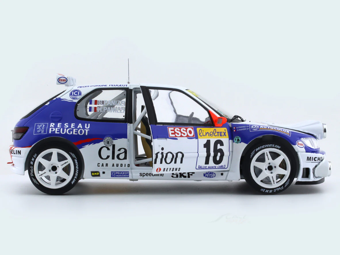 1998 Peugeot 306 Maxi Rally Montecarlo 1:18 Solido diecast scale model car collectible - Image 11