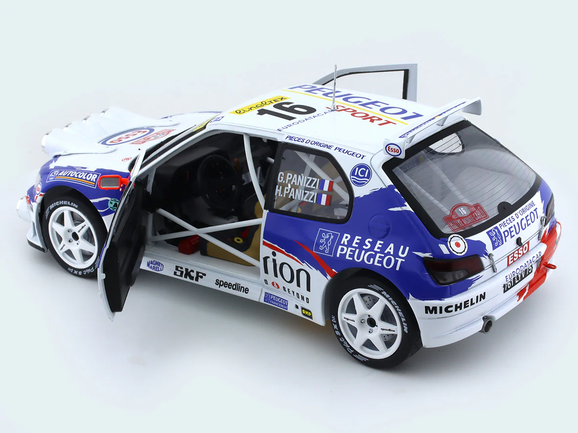 1998 Peugeot 306 Maxi Rally Montecarlo 1:18 Solido diecast scale model car collectible - Image 16