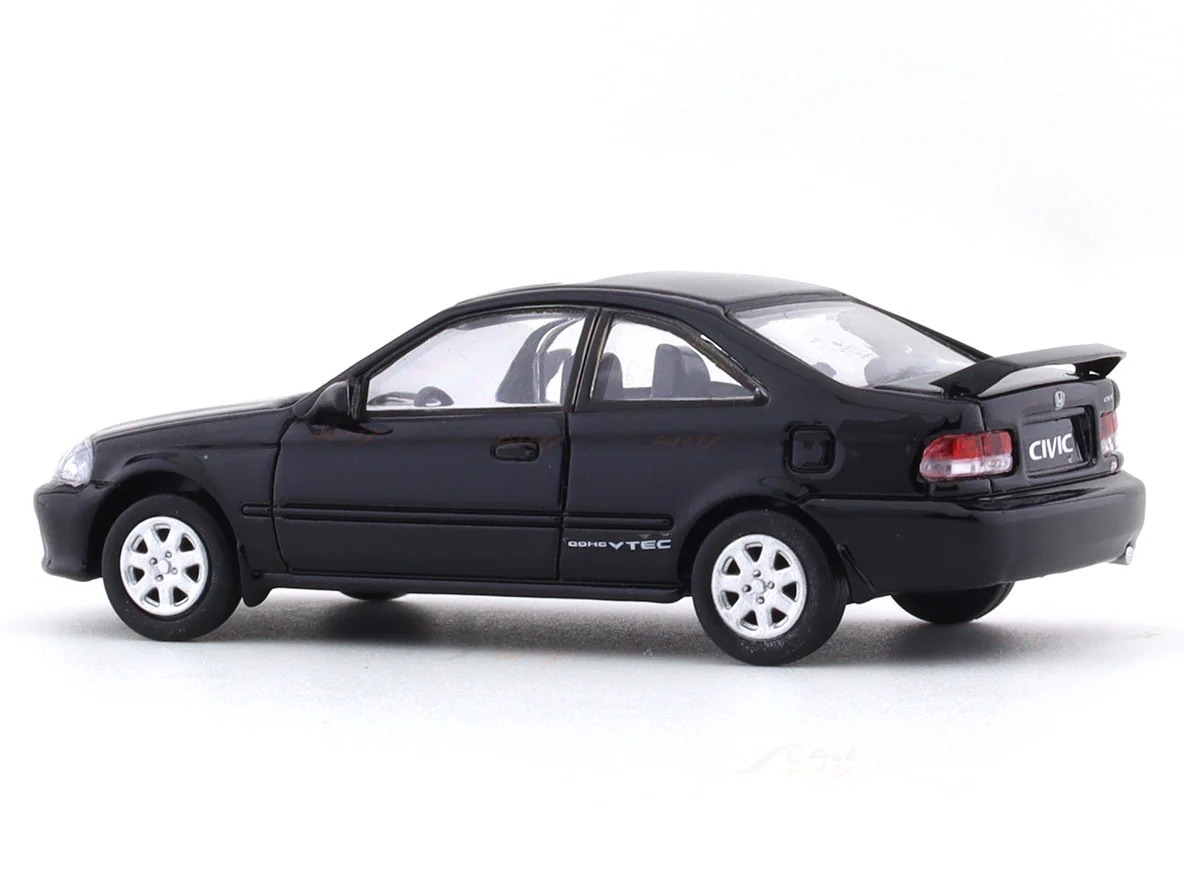 1999 Honda Civic EM1 Black 1:64 Para64 licensed diecast scale model car - Image 3