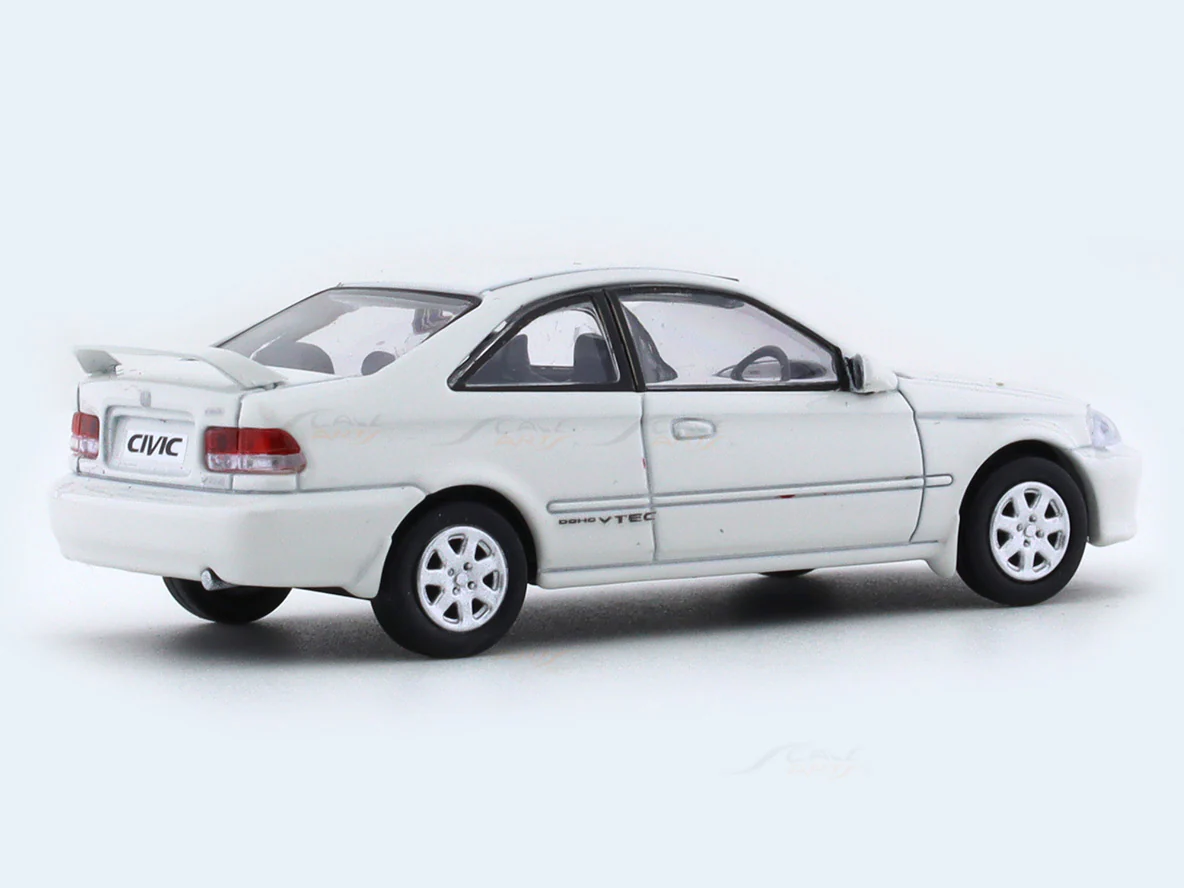 1999 Honda Civic EM1 White 1:64 Para64 licensed diecast scale model car - Image 4