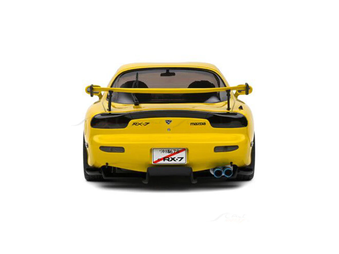 1999 Mazda RX7 FD3RS Streetfighter Yellow 1:18 Solido licensed diecast scale model car collectible - Image 3