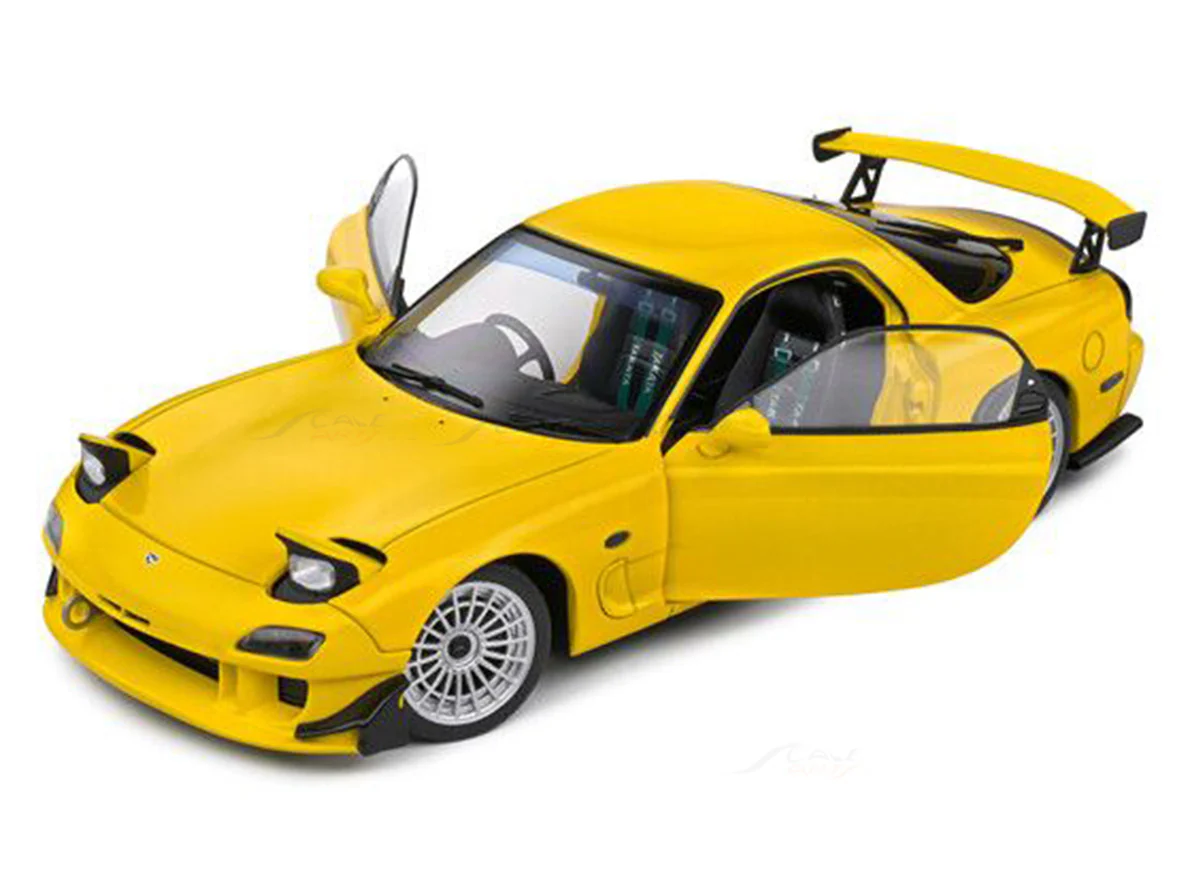 1999 Mazda RX7 FD3RS Streetfighter Yellow 1:18 Solido licensed diecast scale model car collectible - Image 9