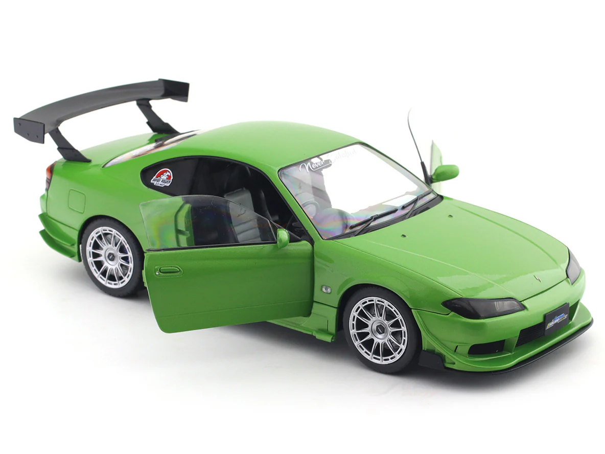 1999 Nissan Silvia S15 Spec-R Aero Green 1:18 Solido Licensed Diecast Scale Model Car Collectible - Image 12