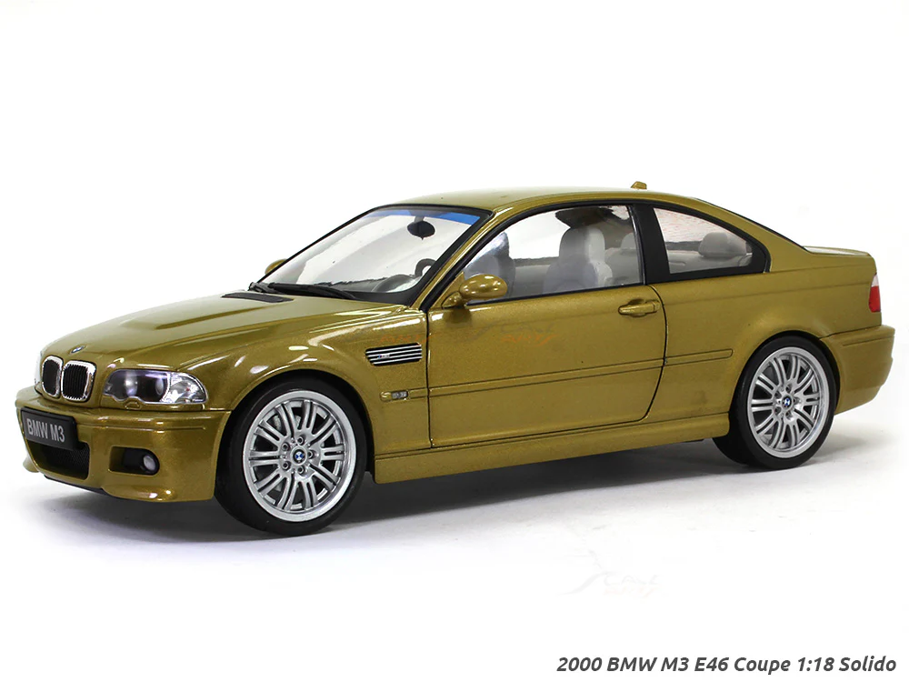 2000 BMW M3 E46 Coupe Phoenix Yellow 1:18 Solido scale model car collectible