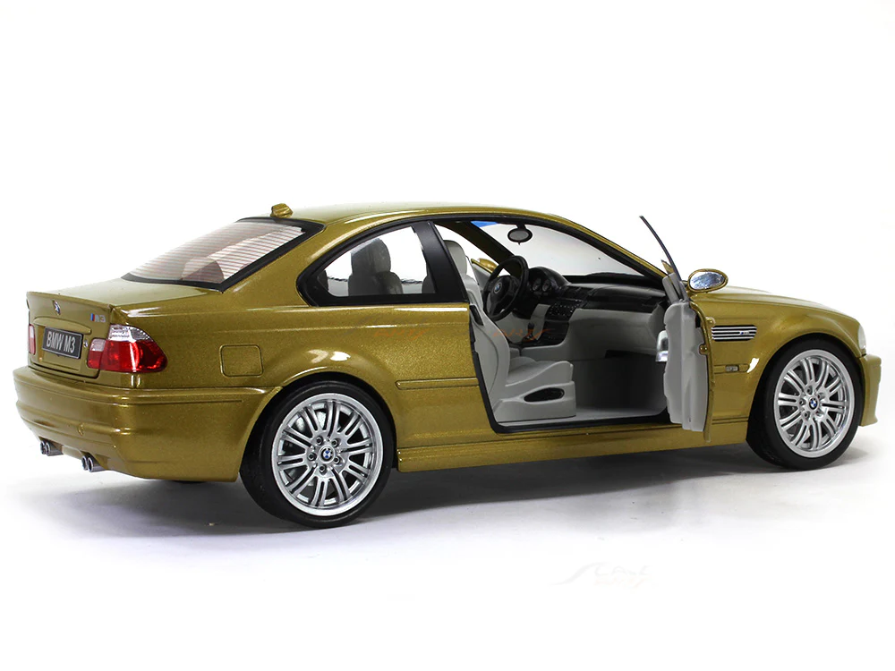 2000 BMW M3 E46 Coupe Phoenix Yellow 1:18 Solido scale model car collectible - Image 10