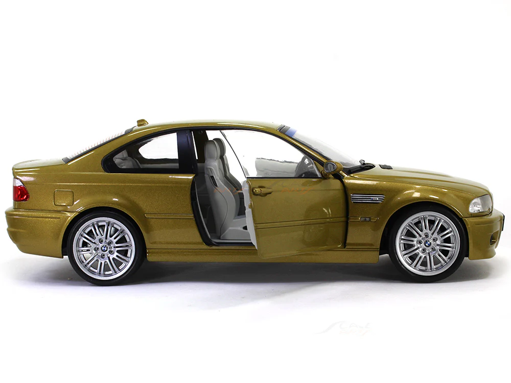 2000 BMW M3 E46 Coupe Phoenix Yellow 1:18 Solido scale model car collectible - Image 11