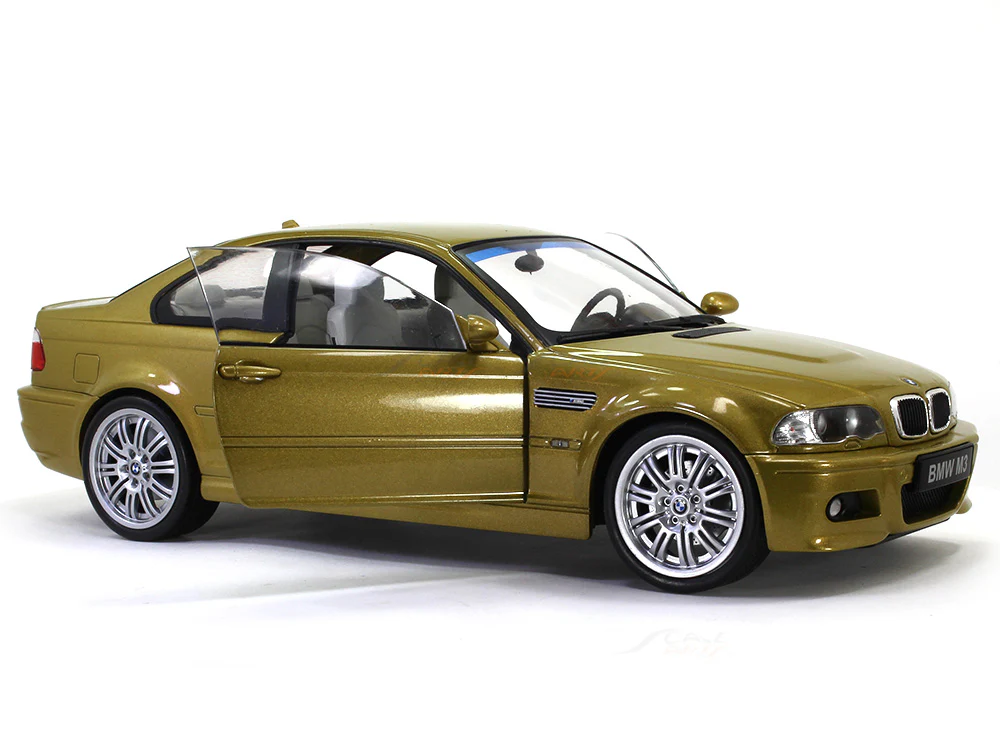 2000 BMW M3 E46 Coupe Phoenix Yellow 1:18 Solido scale model car collectible - Image 12