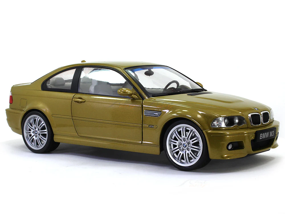 2000 BMW M3 E46 Coupe Phoenix Yellow 1:18 Solido scale model car collectible - Image 6