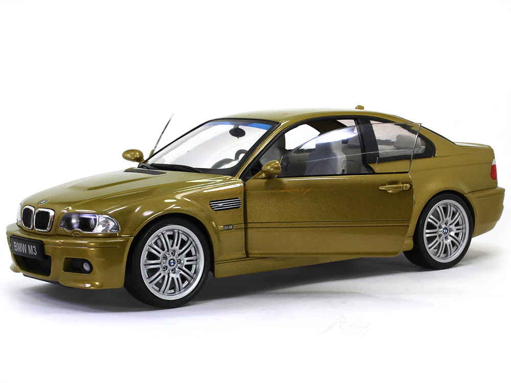 2000 BMW M3 E46 Coupe Phoenix Yellow 1:18 Solido scale model car collectible - Image 7
