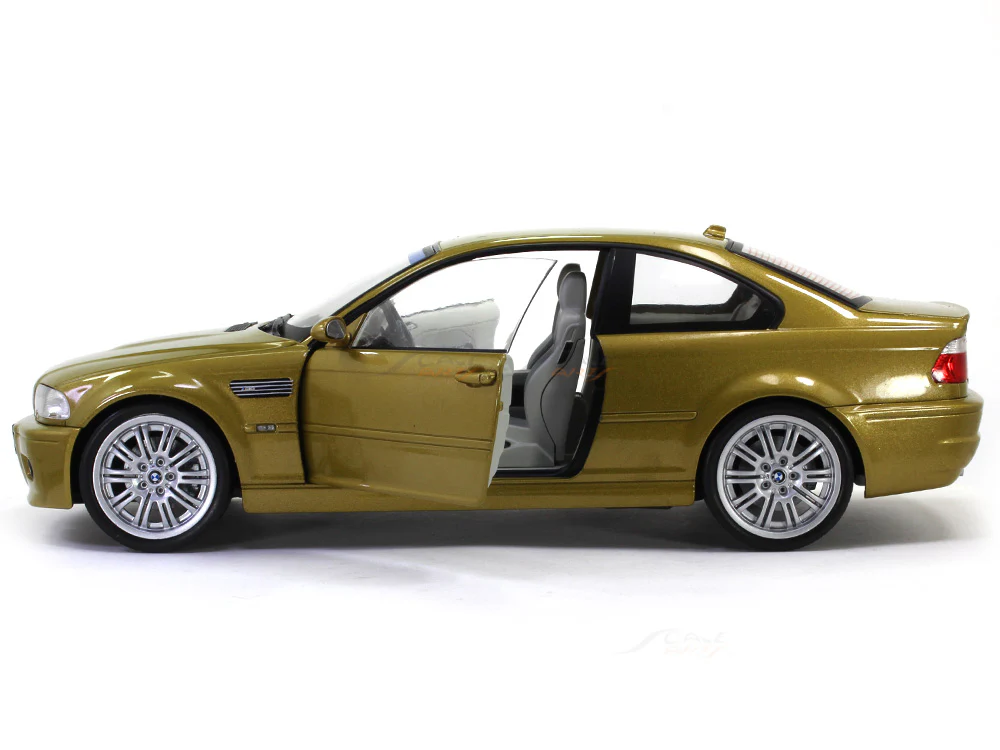 2000 BMW M3 E46 Coupe Phoenix Yellow 1:18 Solido scale model car collectible - Image 8