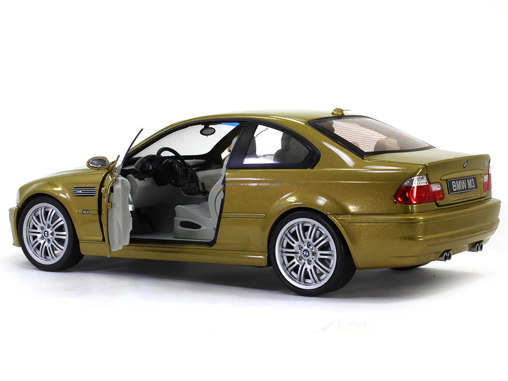 2000 BMW M3 E46 Coupe Phoenix Yellow 1:18 Solido scale model car collectible - Image 9
