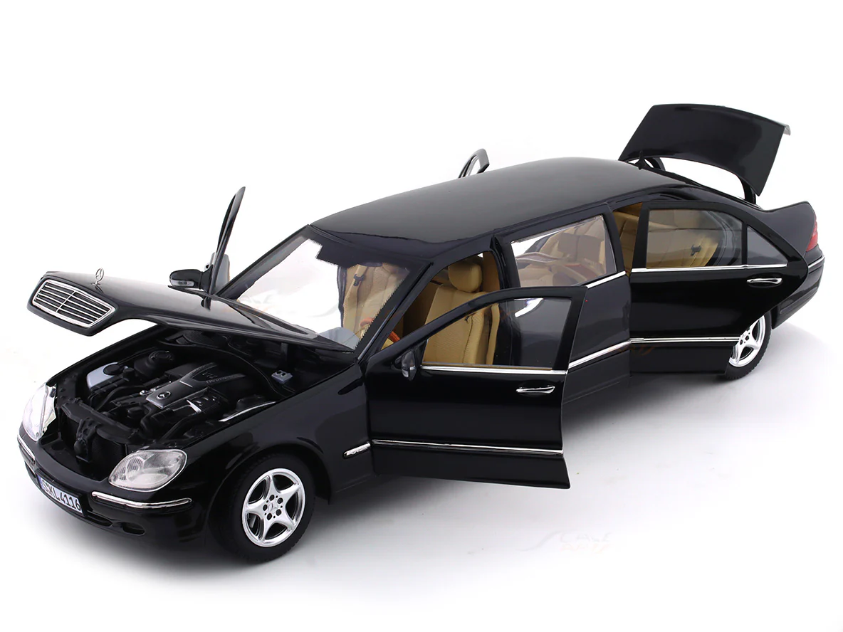 2000 Mercedes-Benz S Class S600 Pullman black 1:18 SunStar diecast scale model car collectible - Image 16