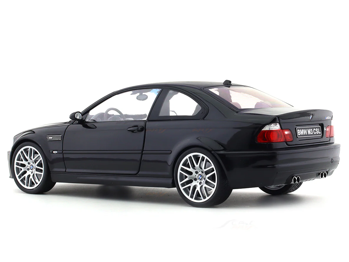 2003 BMW M3 CSL E46 Black 1:18 Solido diecast scale model car collectible - Image 3
