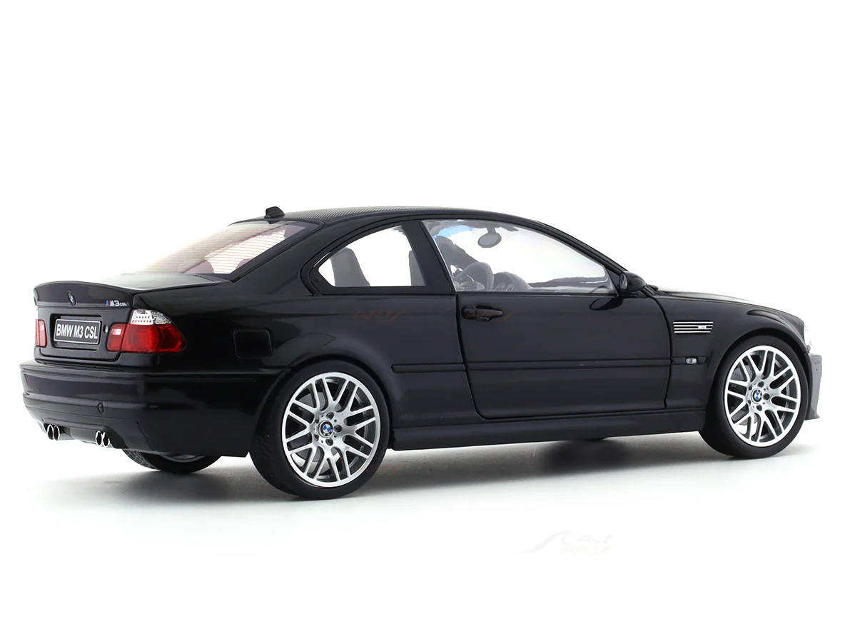 2003 BMW M3 CSL E46 Black 1:18 Solido diecast scale model car collectible - Image 4