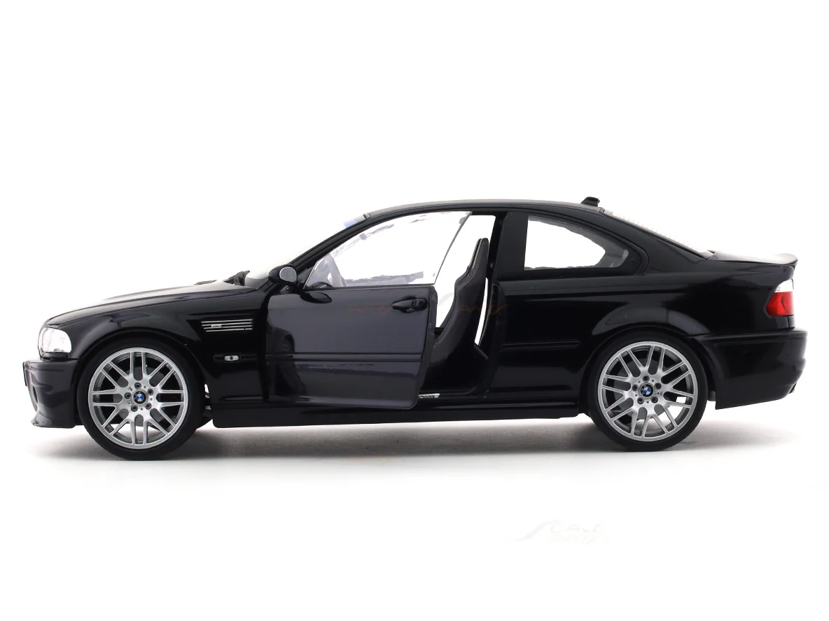 2003 BMW M3 CSL E46 Black 1:18 Solido diecast scale model car collectible - Image 8