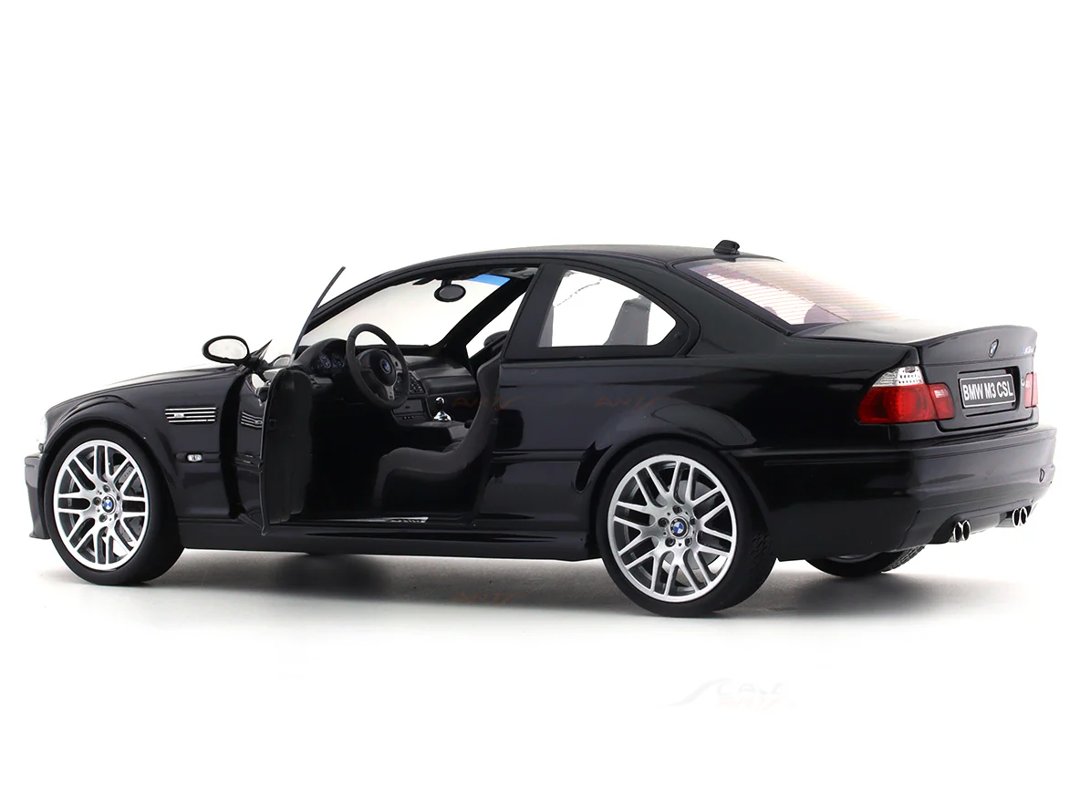 2003 BMW M3 CSL E46 Black 1:18 Solido diecast scale model car collectible - Image 9