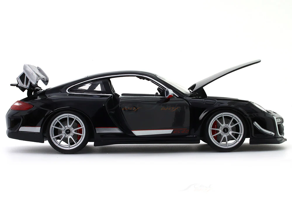 2011 Porsche 911 (997) GT3 RS 4.0 black 1:18 Bburago diecast scale model collectible - Image 11