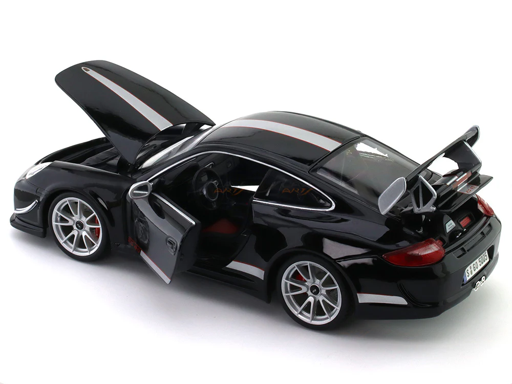 2011 Porsche 911 (997) GT3 RS 4.0 black 1:18 Bburago diecast scale model collectible - Image 16