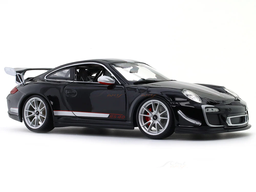 2011 Porsche 911 (997) GT3 RS 4.0 black 1:18 Bburago diecast scale model collectible - Image 6