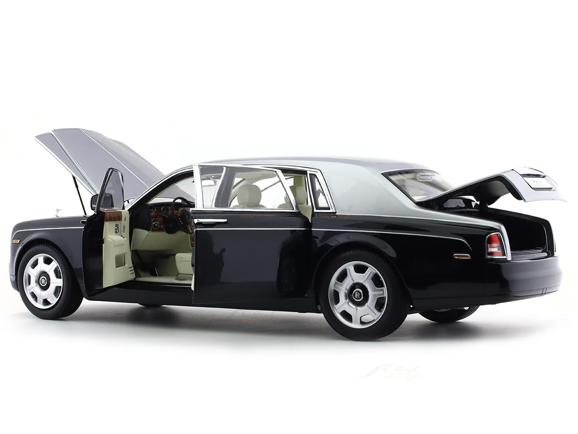 2012 Rolls-Royce Phantom EWB Silver Black 1:18 Kyosho diecast scale model car collectible - Image 10