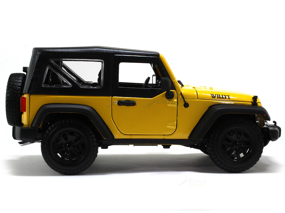 2014 Jeep Wrangler yellow 1:18 Maisto diecast Scale Model car - Image 5